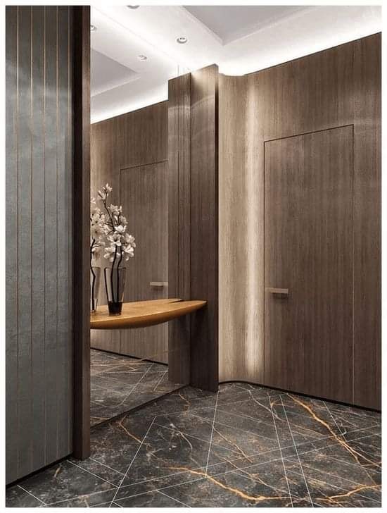 العالمى للهندسة - دمج الرخام مع الخشب في التصميم الداخلي🙏💙 | Facebook