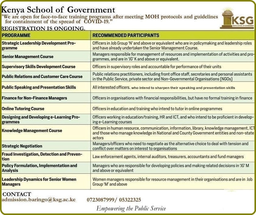 Please check... - Kenya School of Government, Baringo Campus | Facebook