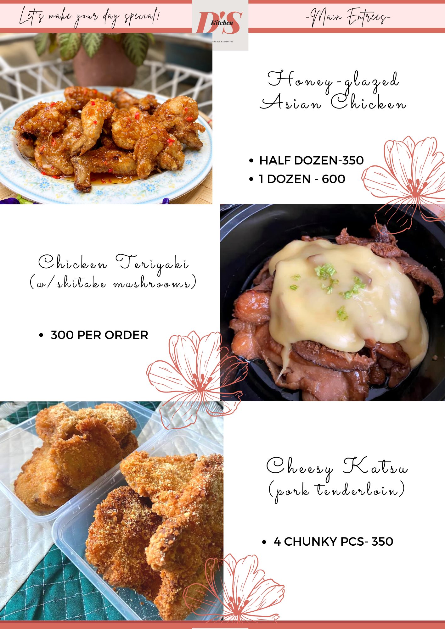 D’S Kitchen - Now open for pre-orders!! Just send us a... | Facebook
