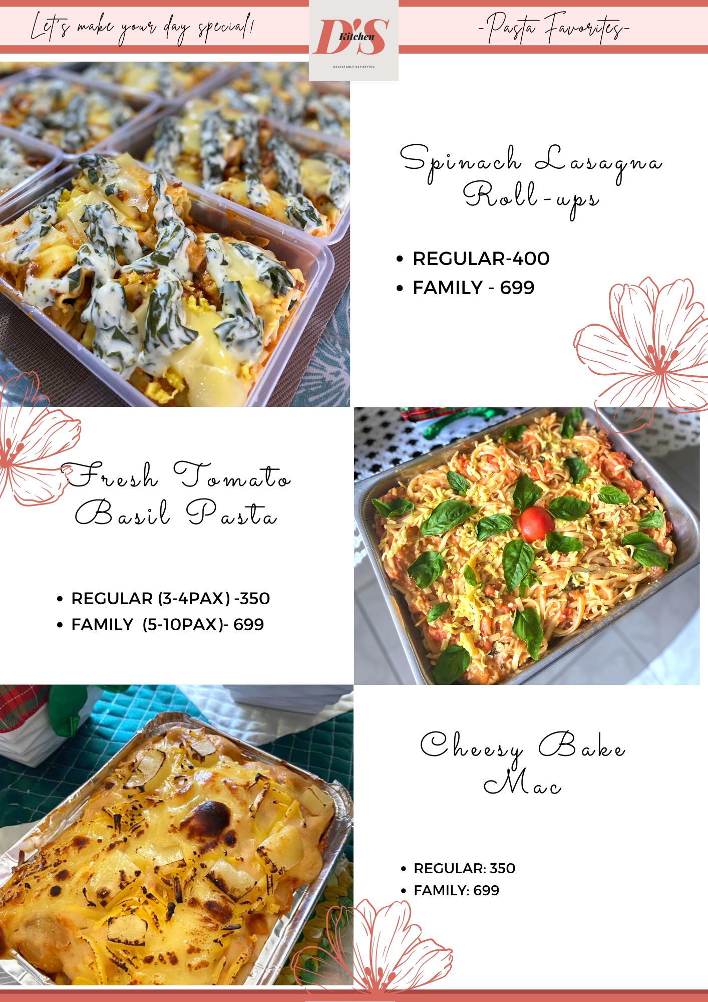 D’S Kitchen - Now open for pre-orders!! Just send us a... | Facebook