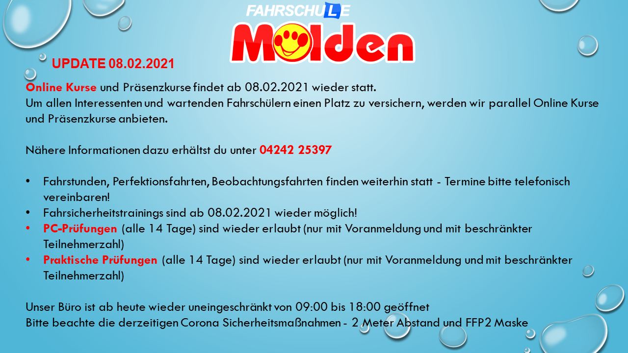 ‼NEWS‼ - Fahrschule Molden Villach | Facebook