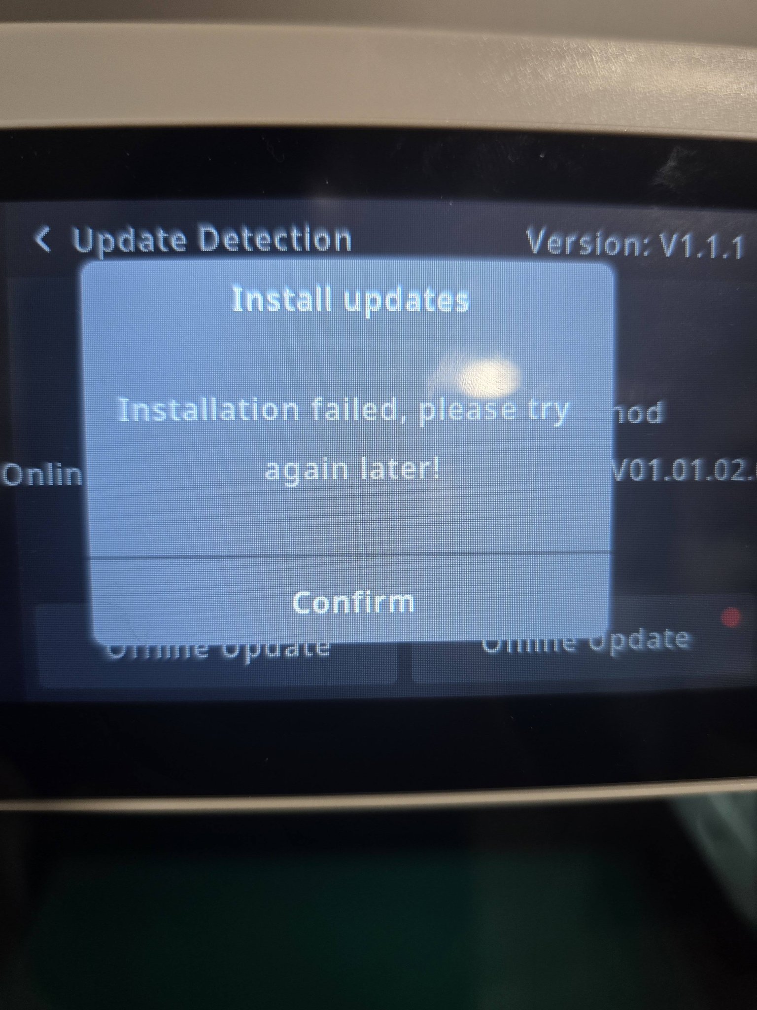 Qidi 3D printer update issues with version V01.01.02.0
