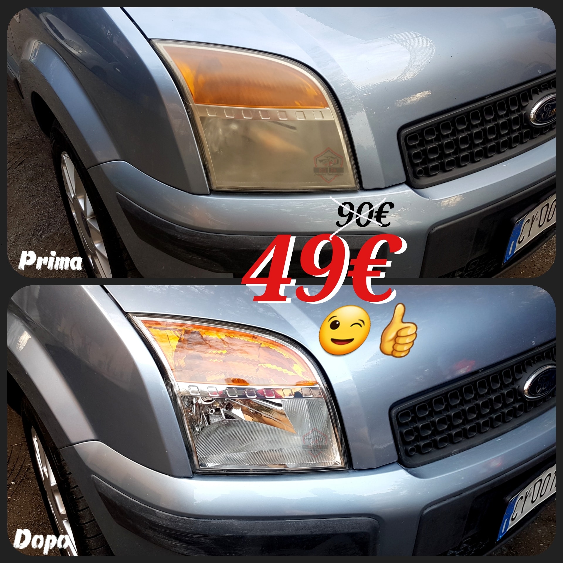 Prozix Ricarica Polimero 600ml (800gr) Per Rigenerazione Fari Auto + 5 Fogli Abrasivi A Umido P320-P2500