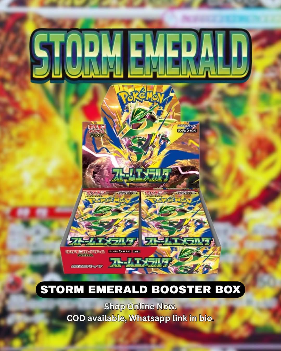 emerald booster box Pokémon Storm Emeralda (M6) Japan altid til fantastiske priser Just sold my 3 Emerald