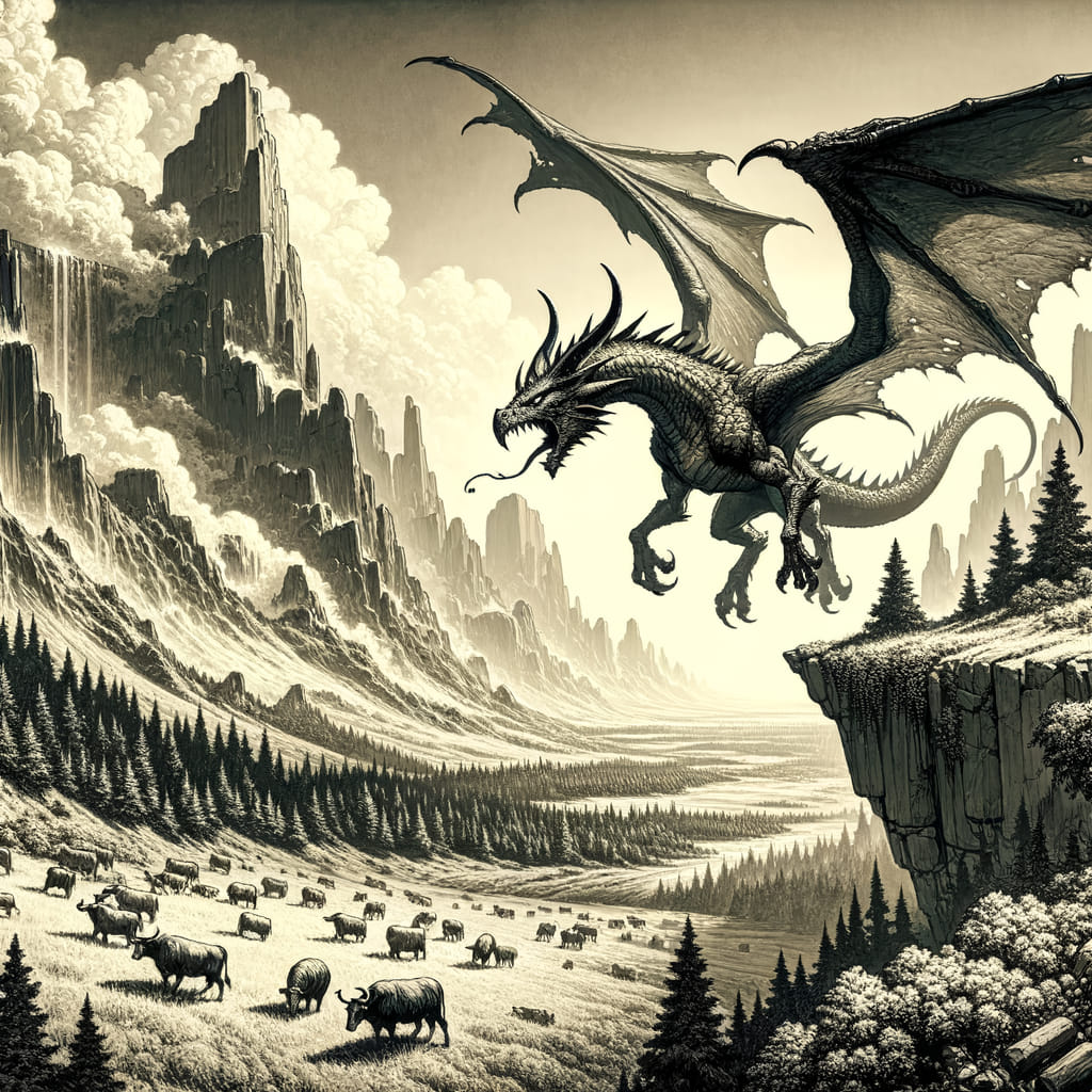 Lunch time for the white dragon.