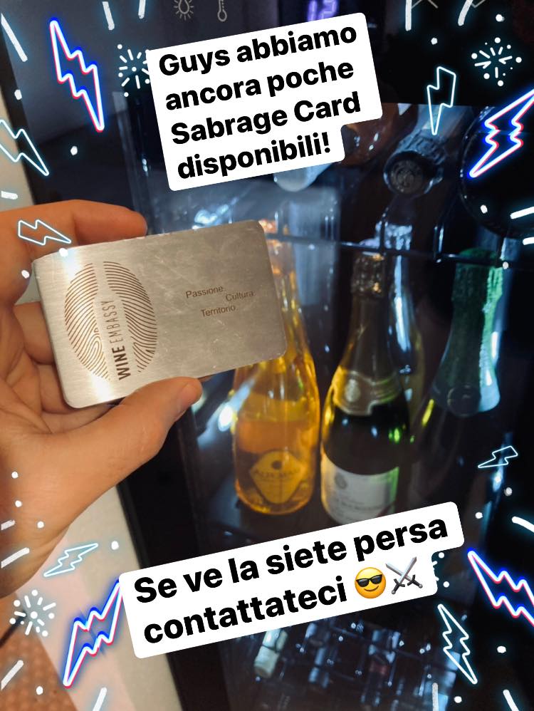 Wine Embassy - ⚔️🍾Abbiamo ancora poche Sabrage Card... | Facebook