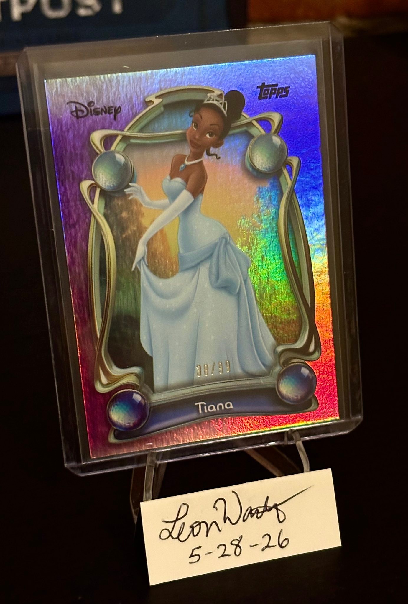 Disney Princess Tiana Topps Chrome Disney 100 Holographic Trading