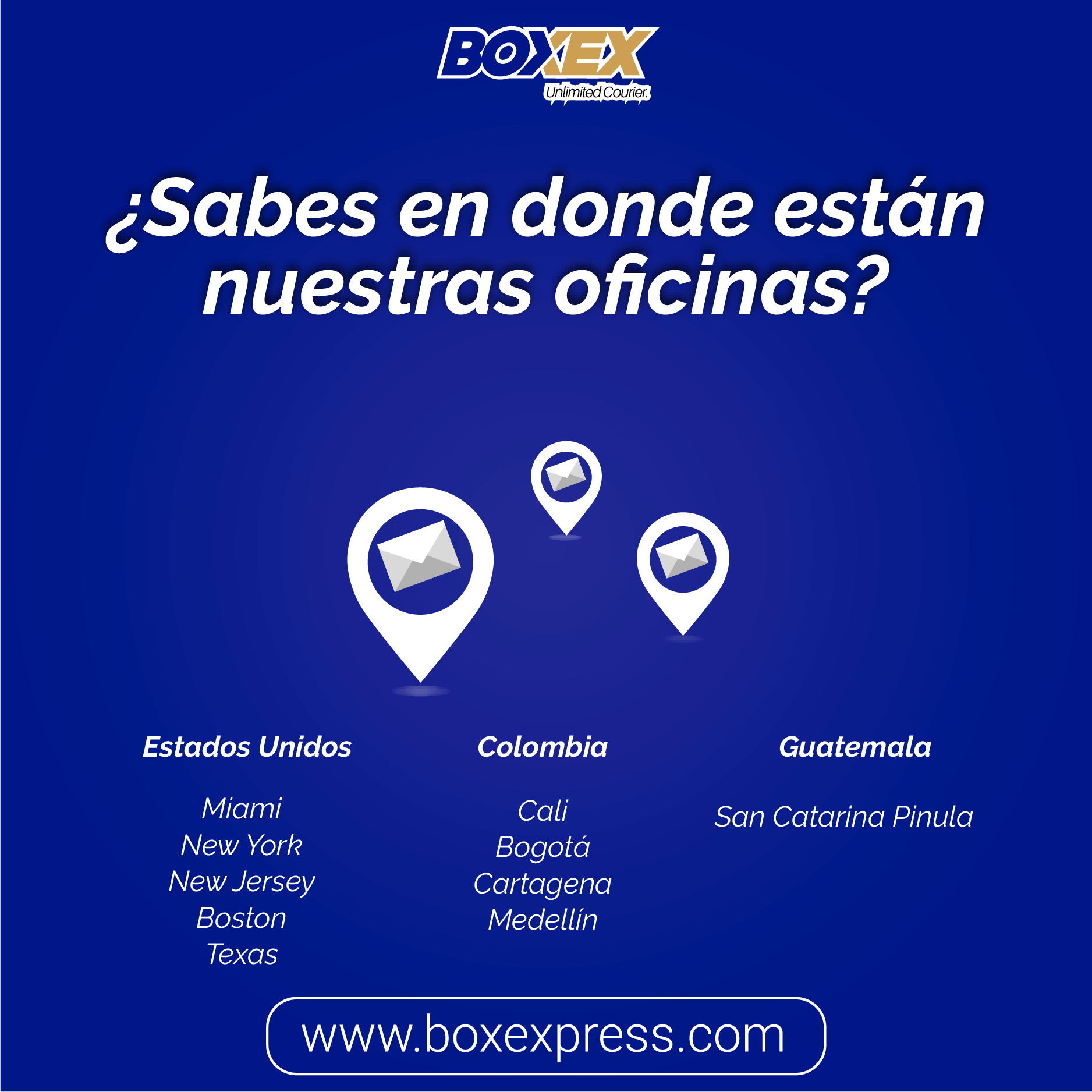 Contamos con amplia cobertura... - BoxEx - Unlimited Courier | Facebook