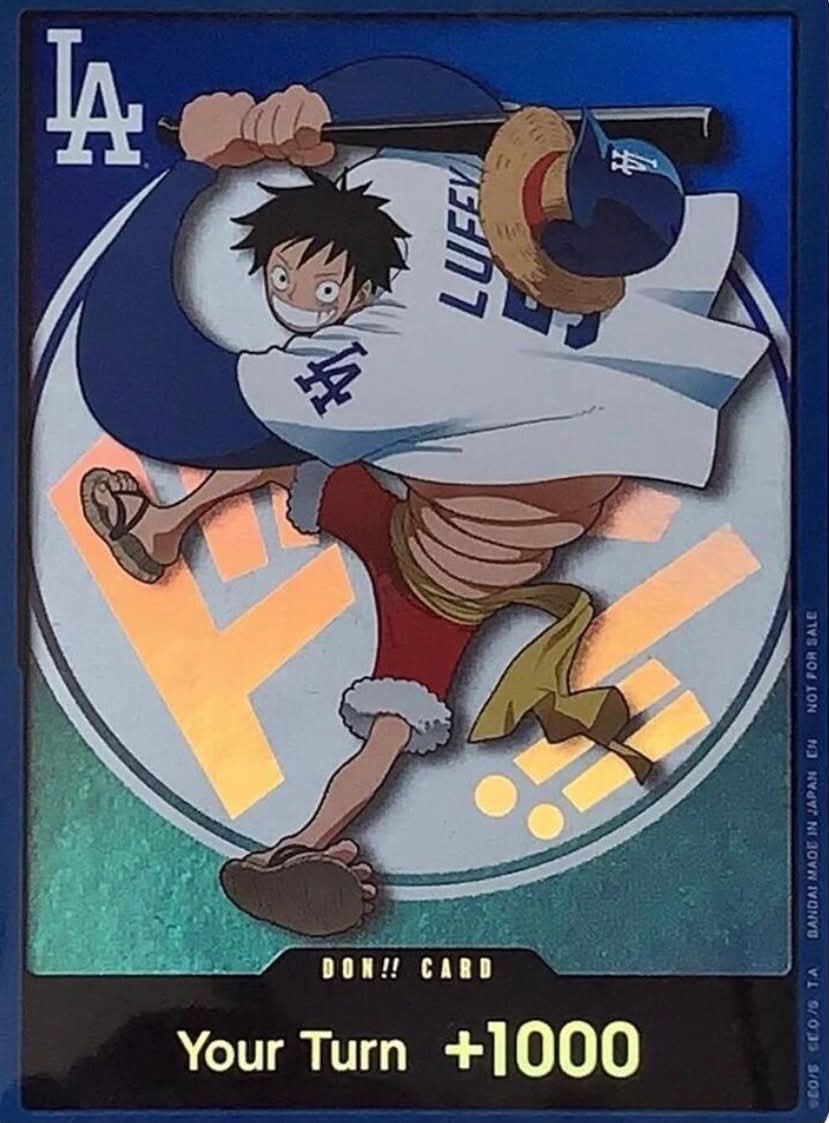 🔥 ONE PIECE × LA Dodgers Limited DON!! Card 🔥 A special