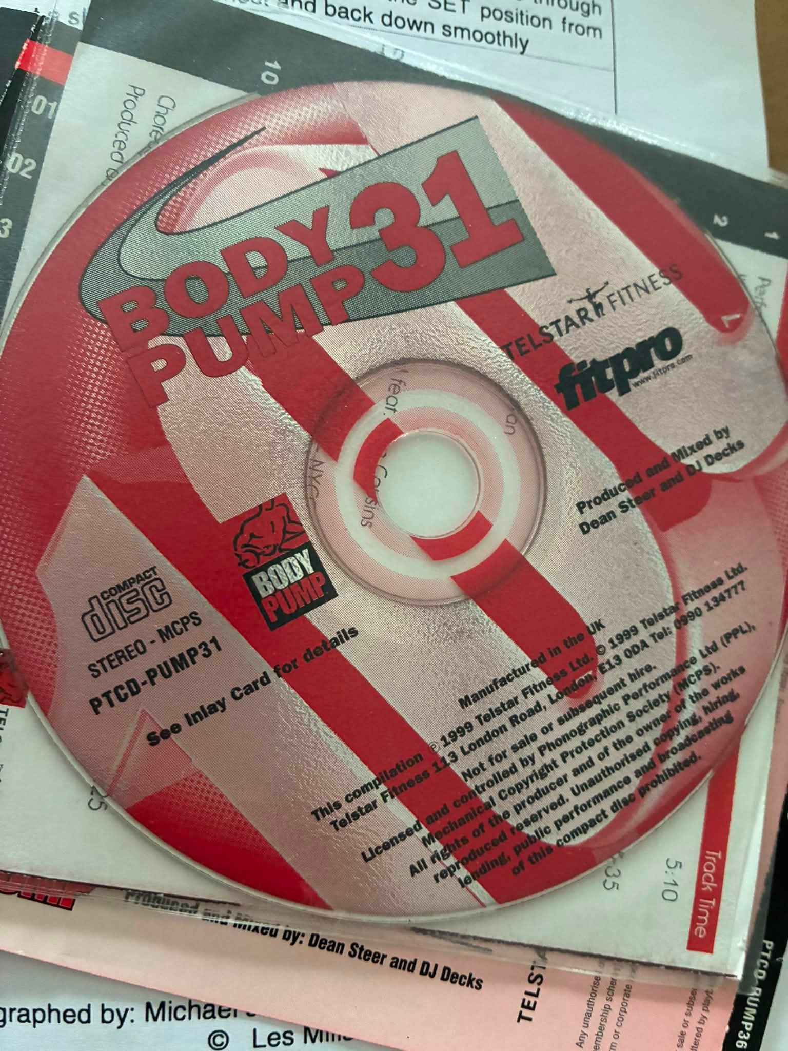 Bodypump 31 cd and notes £15 postage at cost