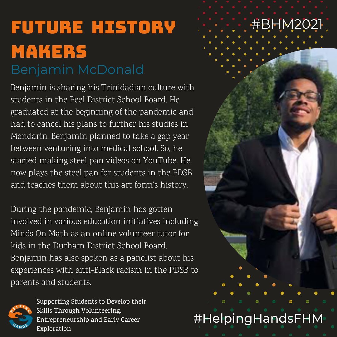 Today’s #FHM is Benjamin Mcdonald... - Helping Hands App | Facebook