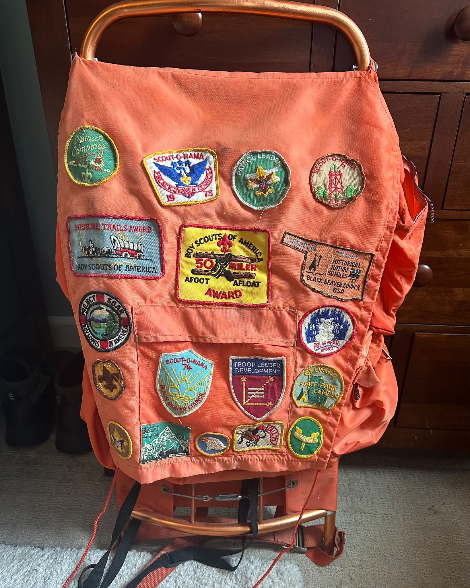 city scout fluorescent red jansport backpack modeled Cross Town 17