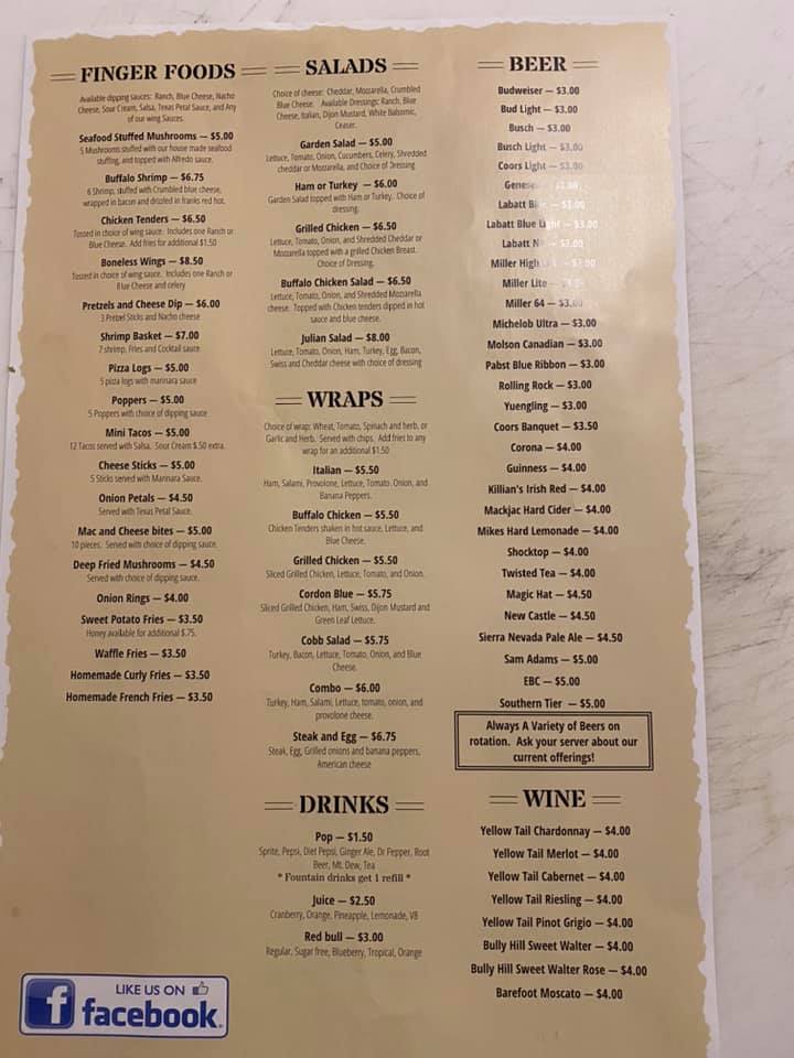 Hughes Hotel - **** NEW UPDATED MENU! **** 🍕 🍔