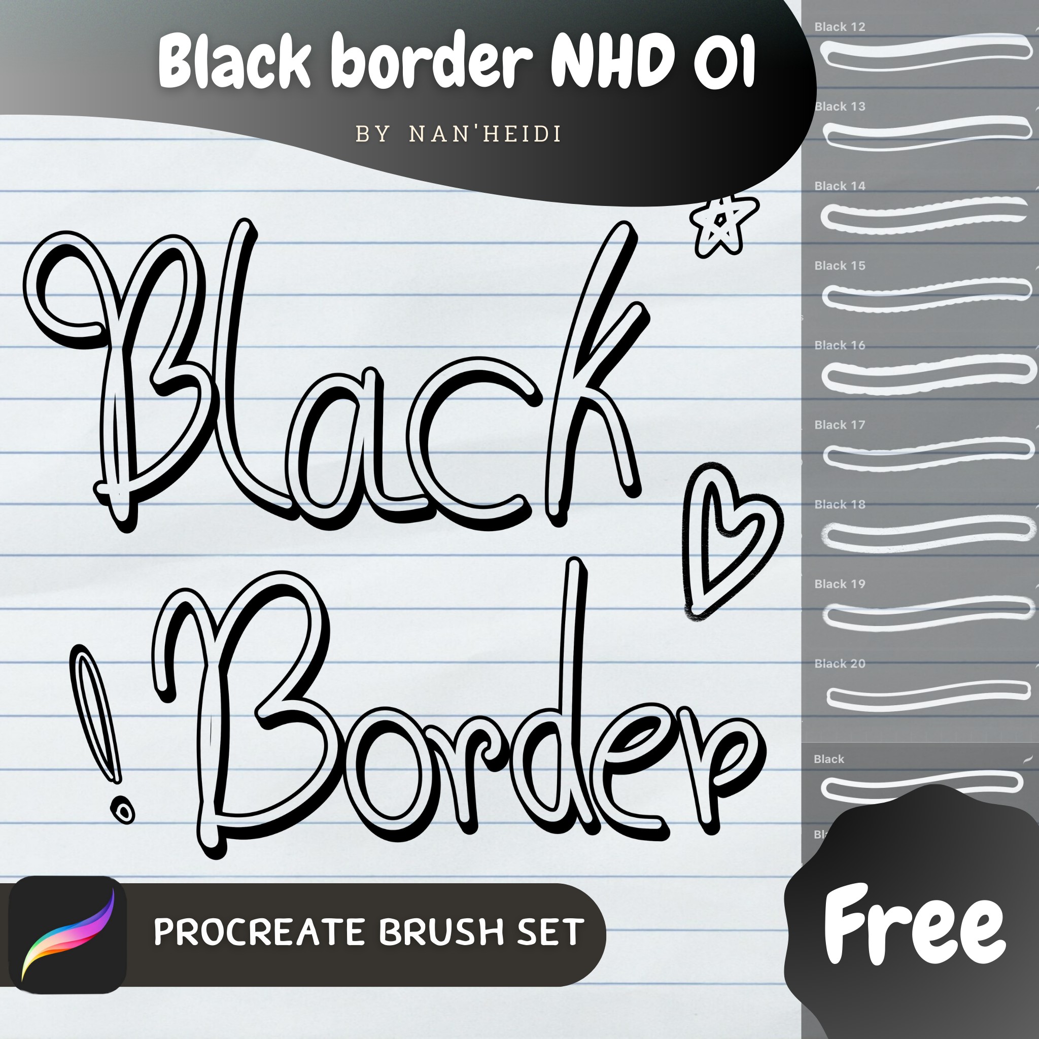 Black border NHD 01 แนนมาแจกบรัช... - Nan'Heidi Shop-owo