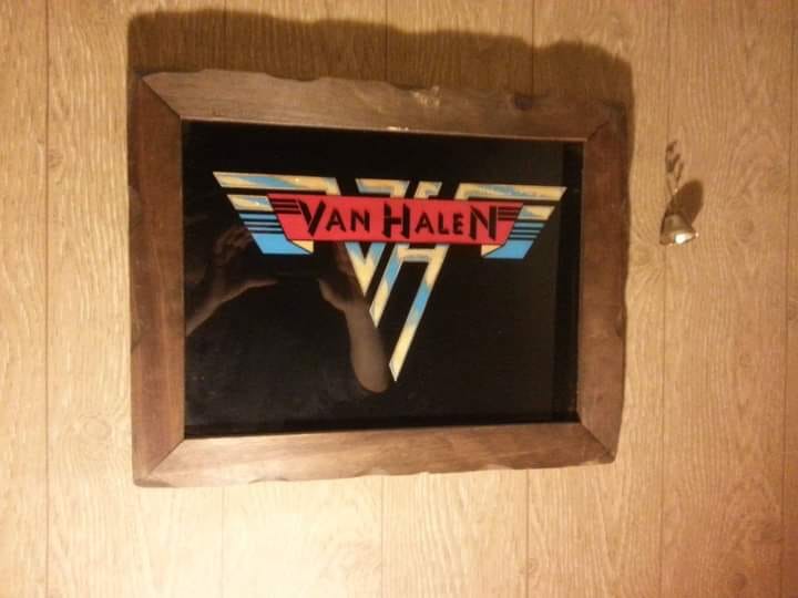 My old Van Halen framed mirror that I won at the fair back in the
