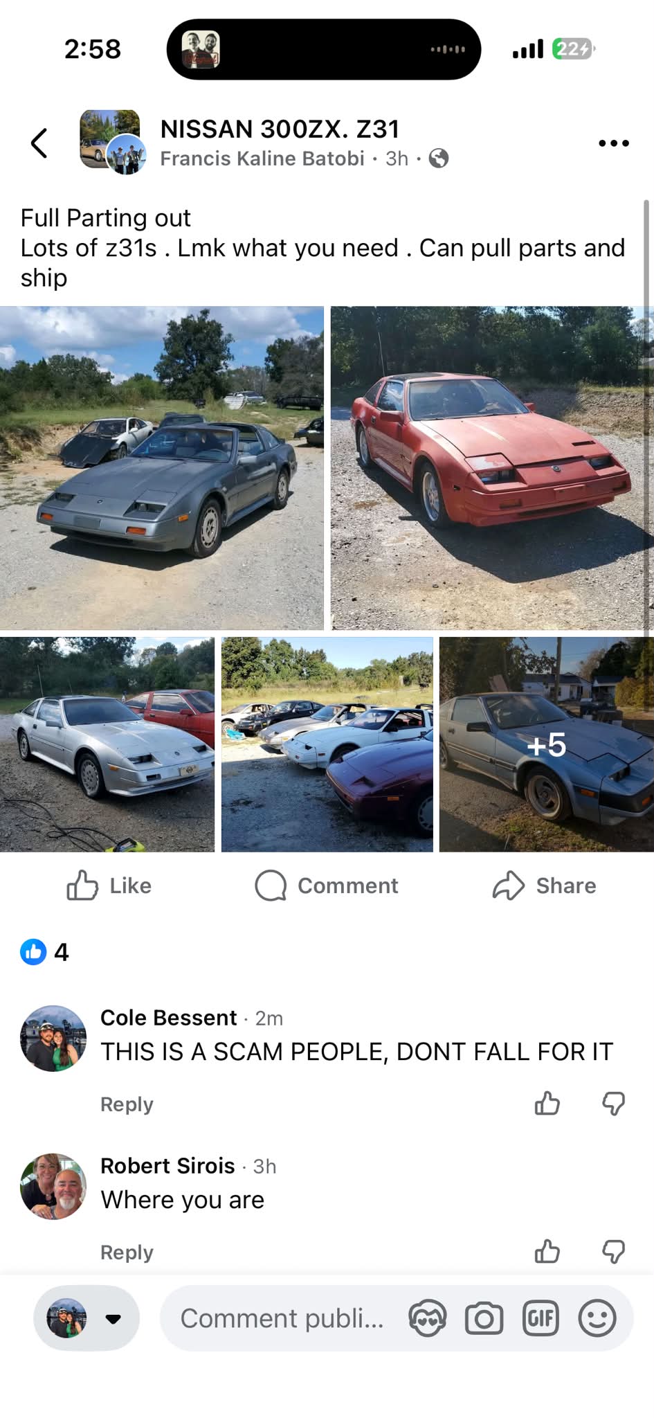 warning to all Z32 owners, please share this fb page called Nissan
