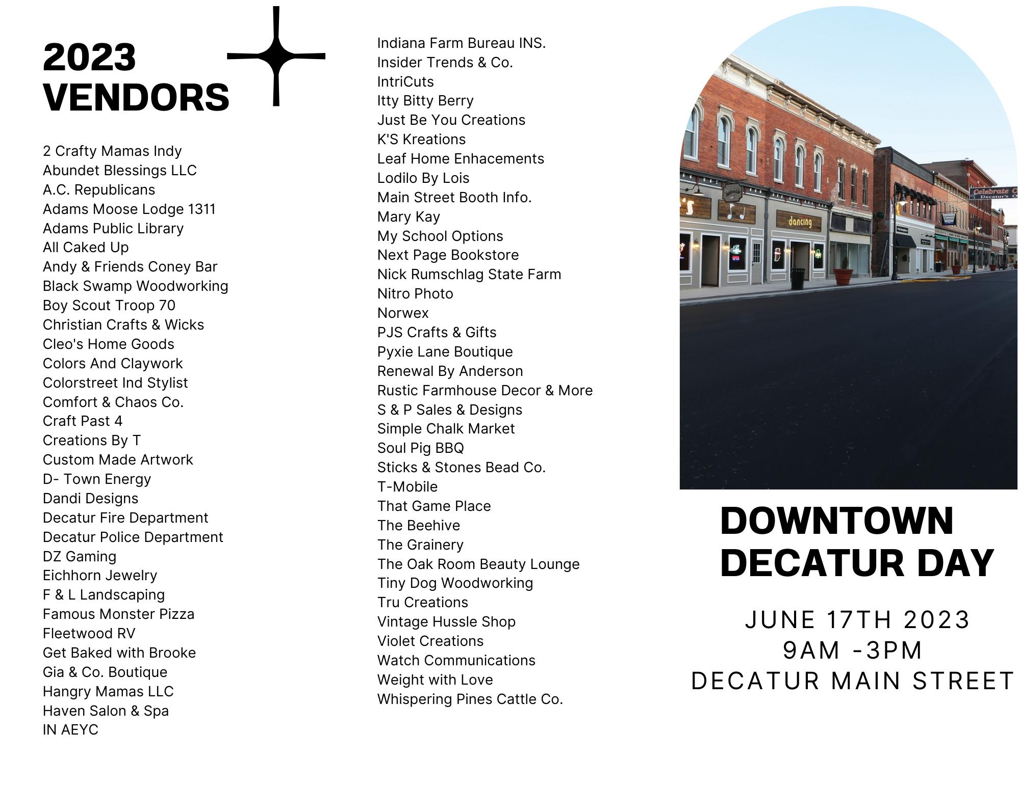 Our 5th Annual Downtown... - Decatur Main Street, Indiana | Facebook