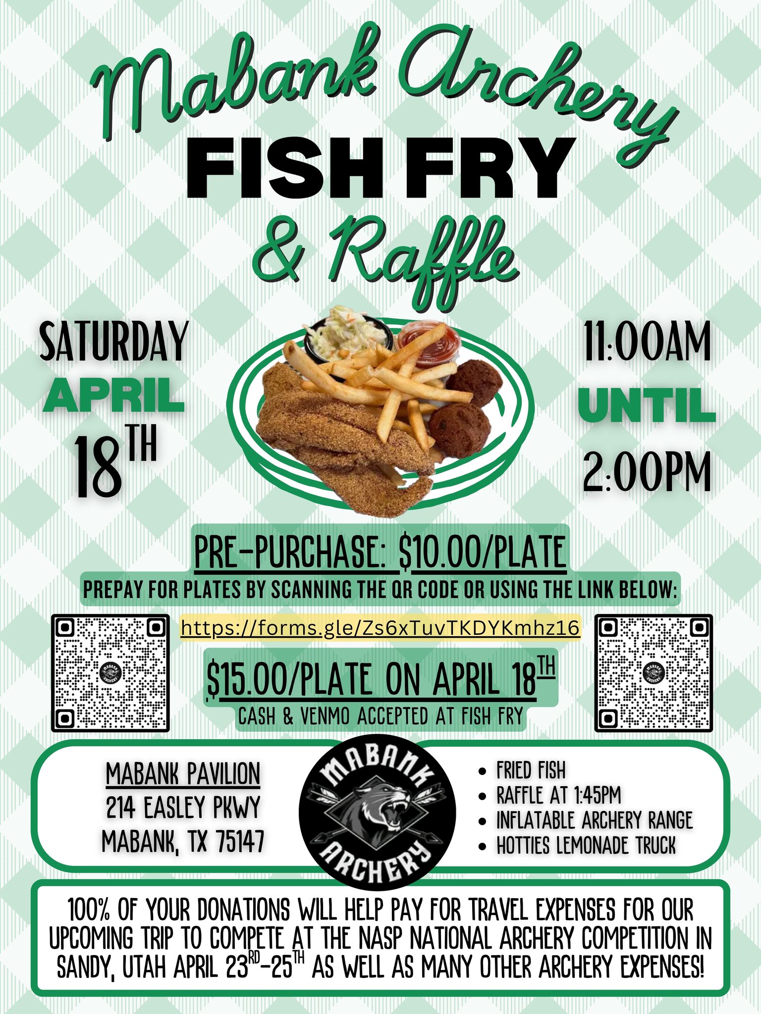Mabank Archery Fish Fry & Raffle