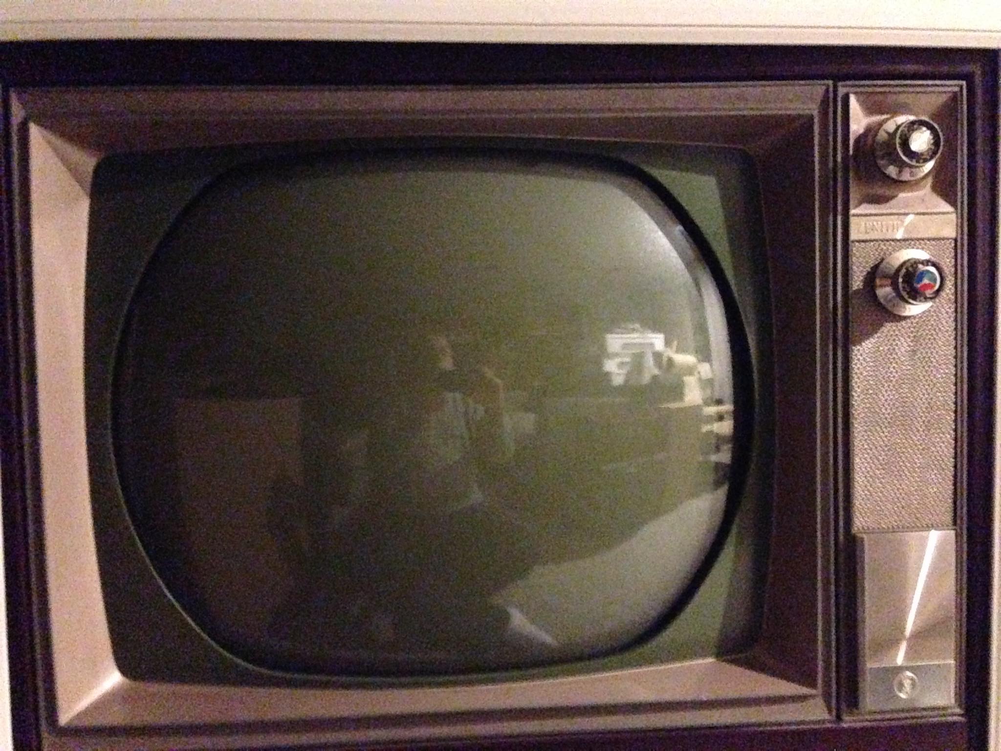 Vintage 1968 Zenith color TV set in home