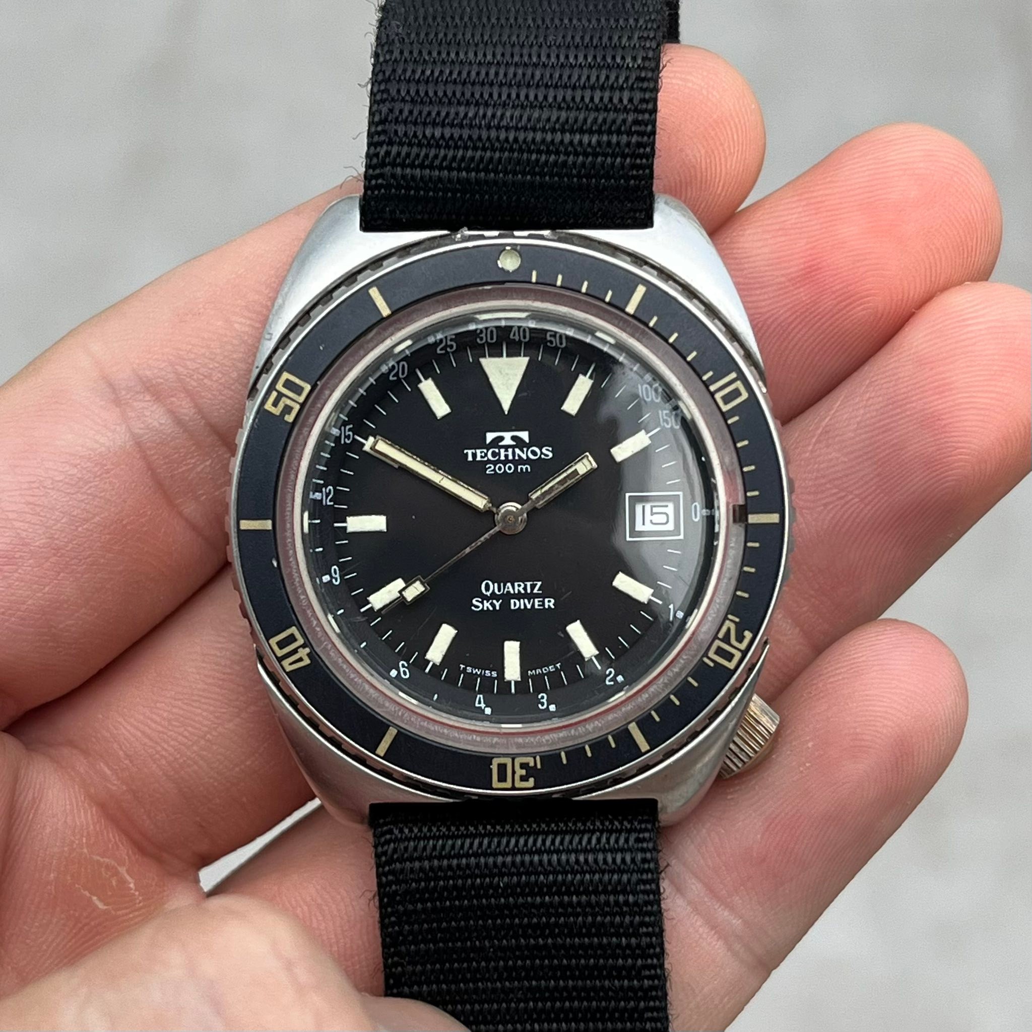 Information about Technos Sky Diver 200m quartz watch?