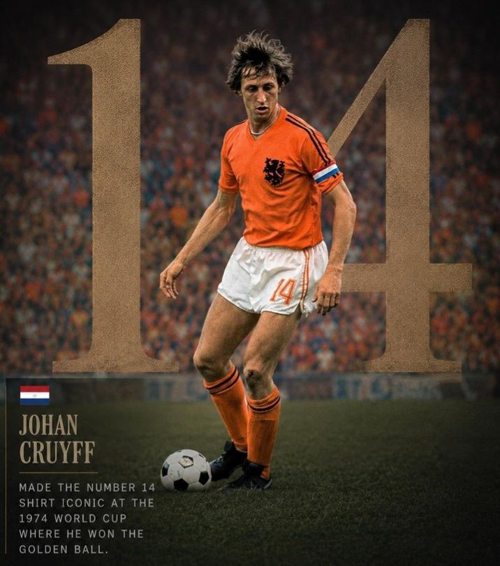 ✨ #OTW in 1970, Johan wore the #14 shirt for the first time