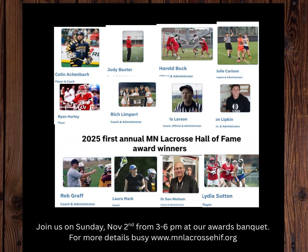 MN Lacrosse Hall of Fame Foundation | It’s going to be an award filled ...