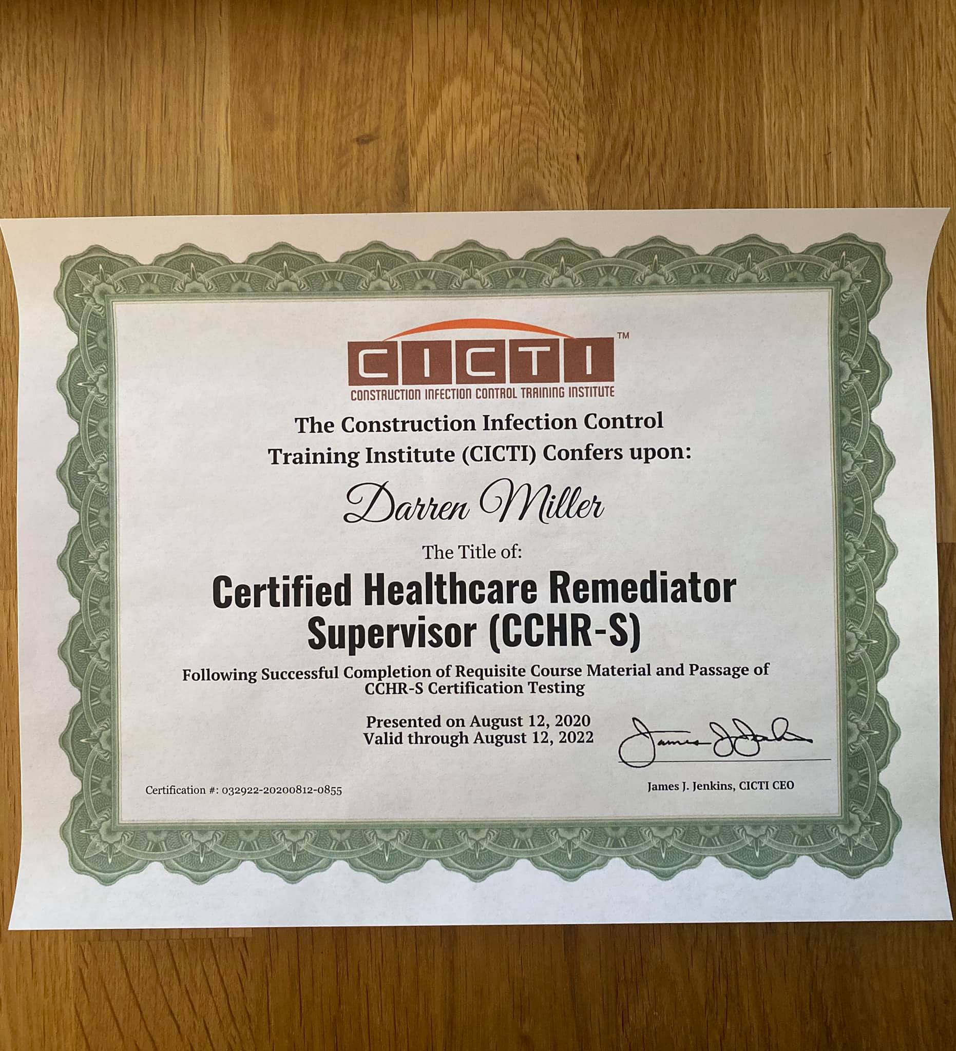 CICTI - Construction Infection Control Training Institute added a new ...