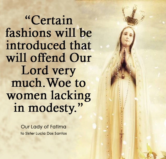 our lady of fatima dress code warns against immodest fashions 04.04.2025