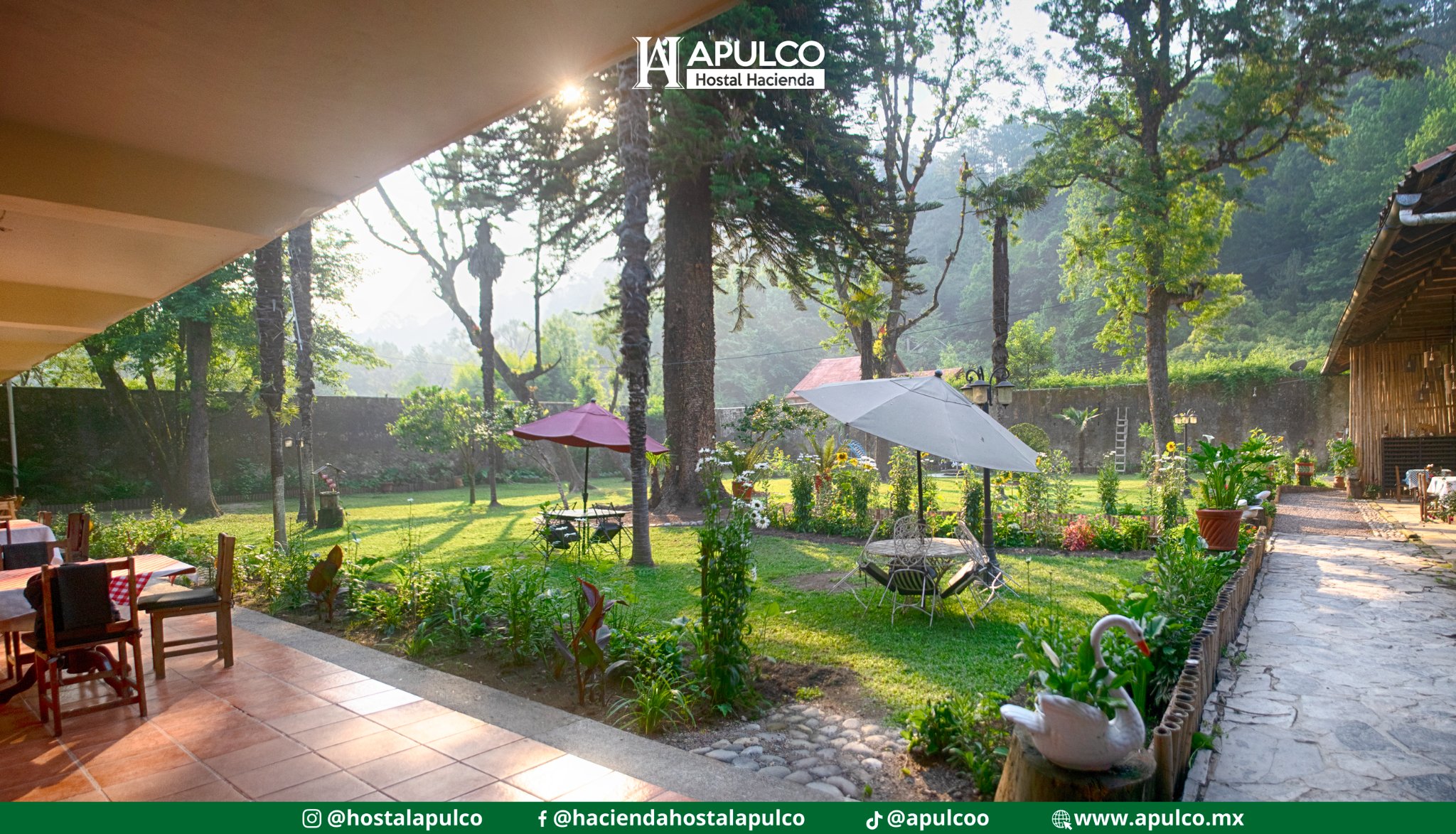 El Jardín la antigua Hacienda... - Hostal Hacienda Apulco