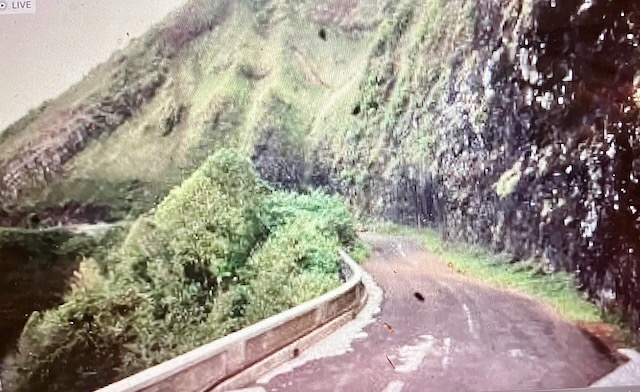 The old Pali road, possibly taken in the 70's