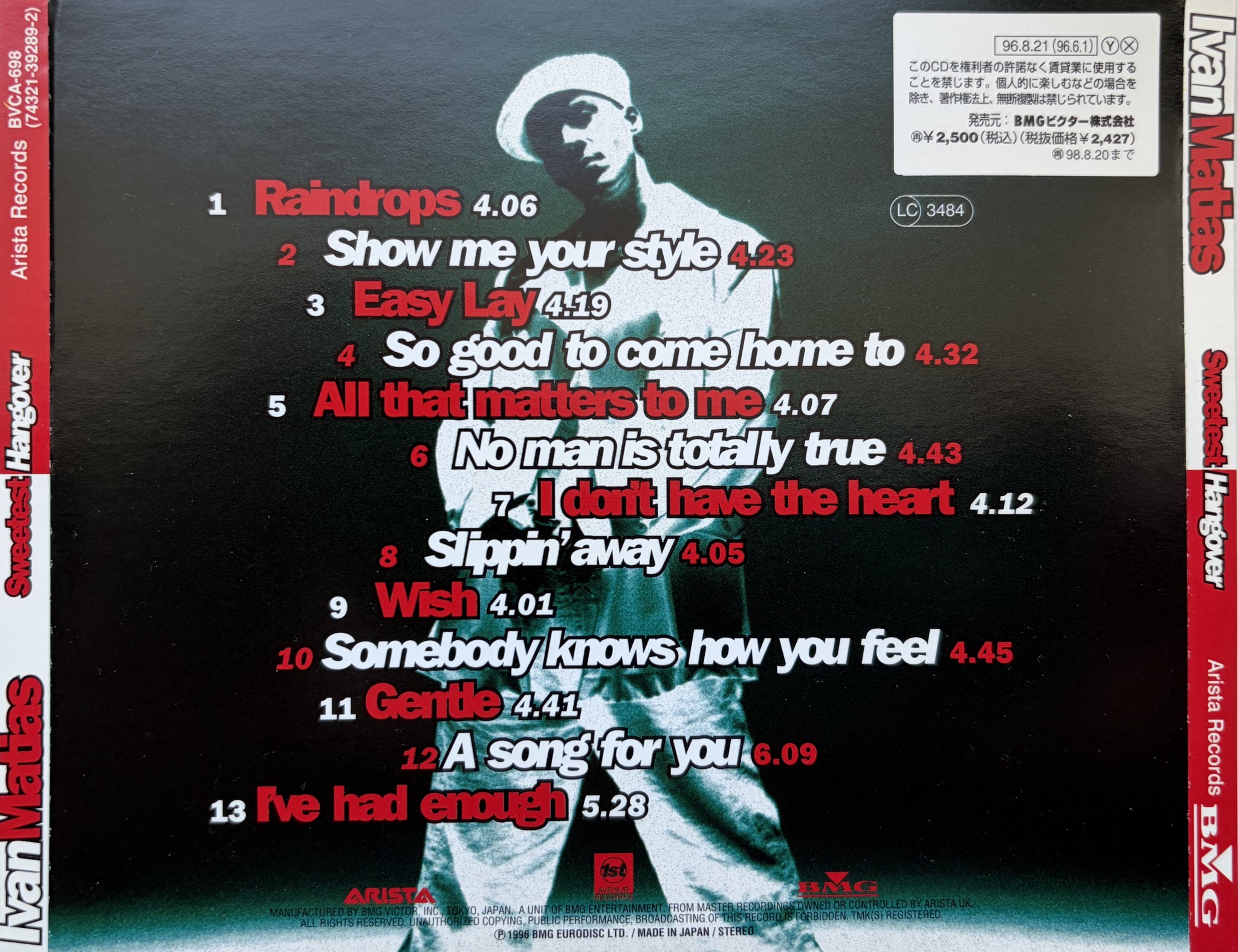 Ivan Matias - Sweetest Hangover 1996 JPN CD album