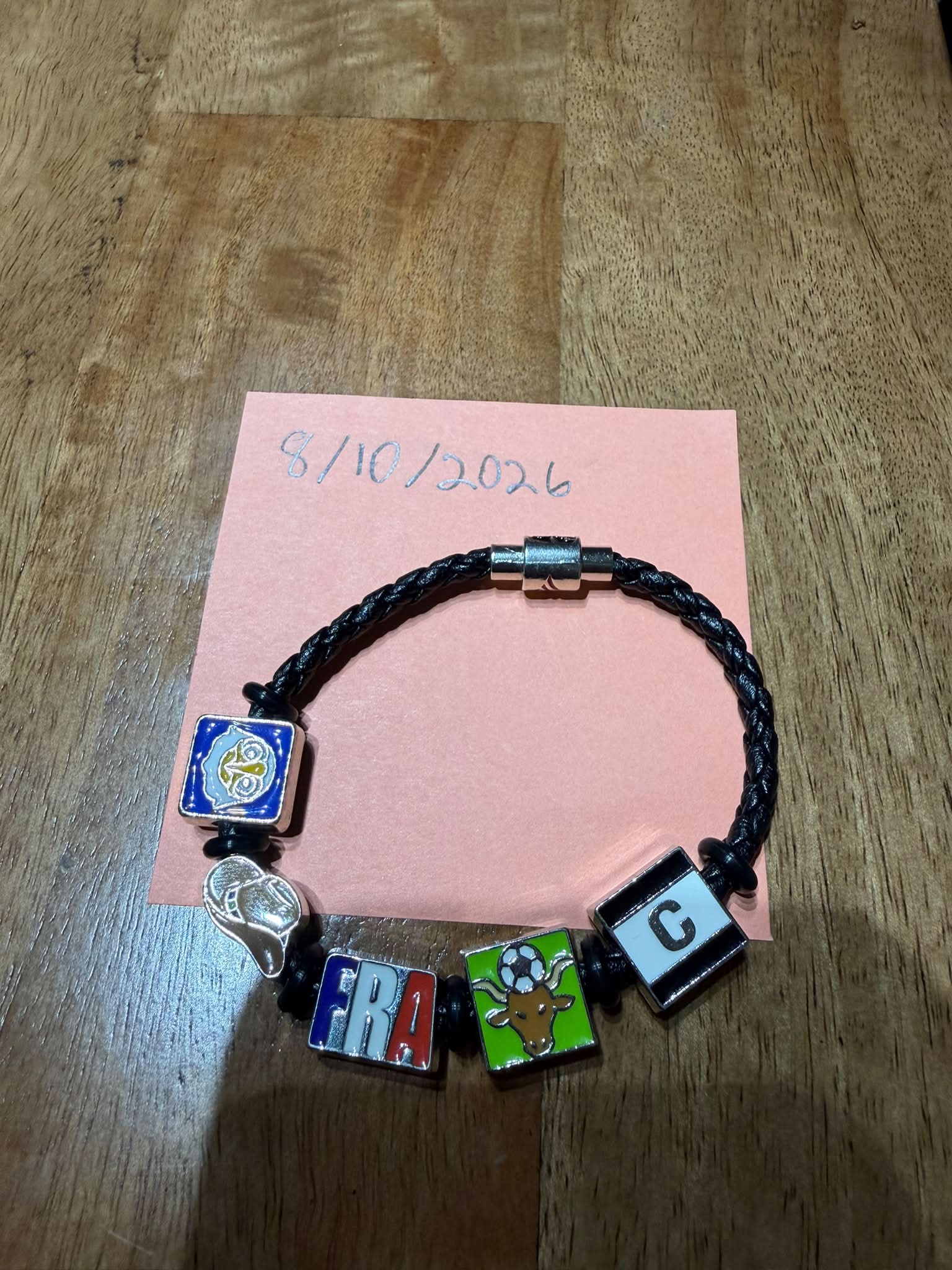 A free bracelet that fans waited hours in line for at FIFA Fan