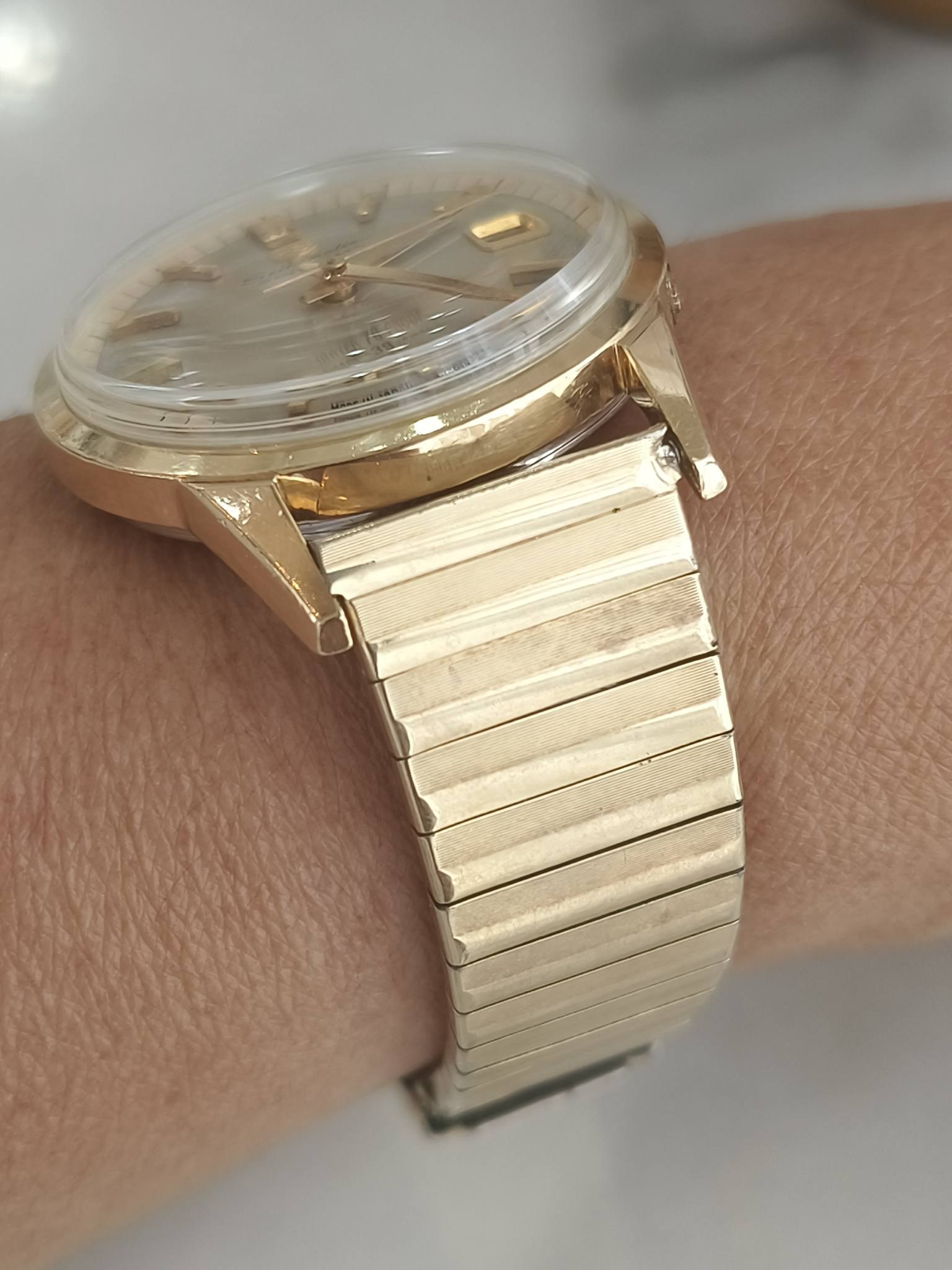 Seiko Seikomatic J13083 Vintage 39 Jewels Date Automatic Gold Cap
