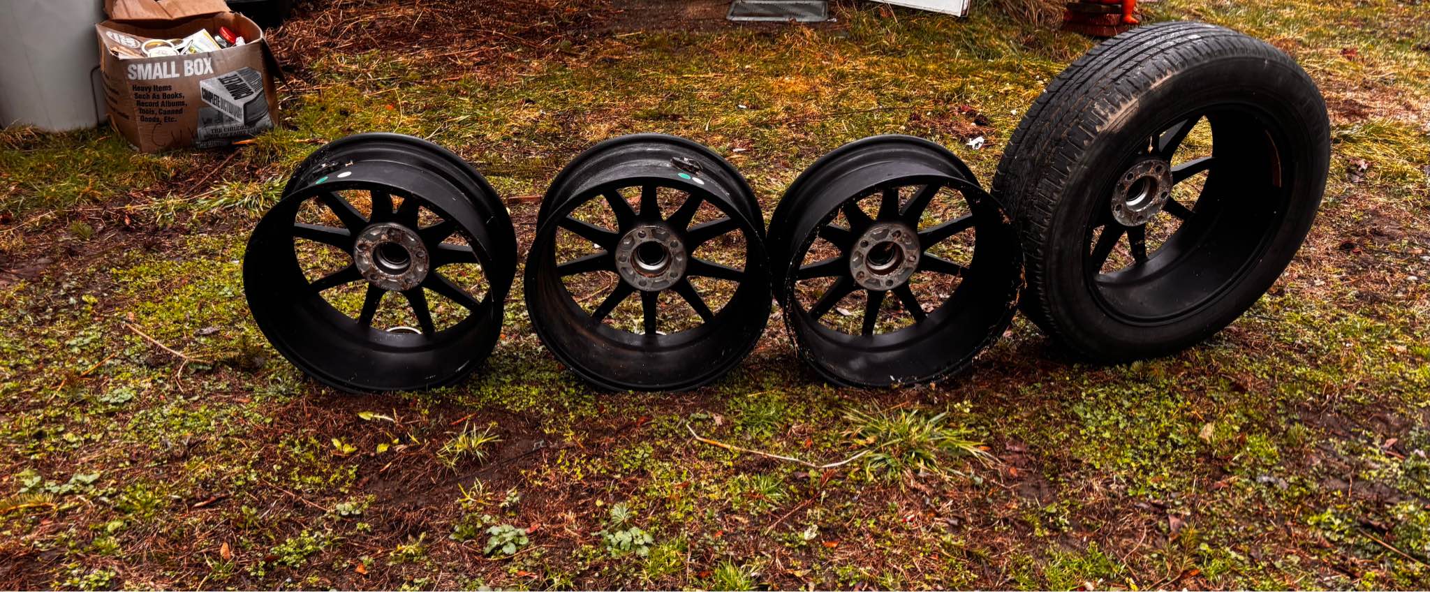 4 Used 17” Drag Concepts 5 lug Rims red & black 5x114.3 bolt pattern ...