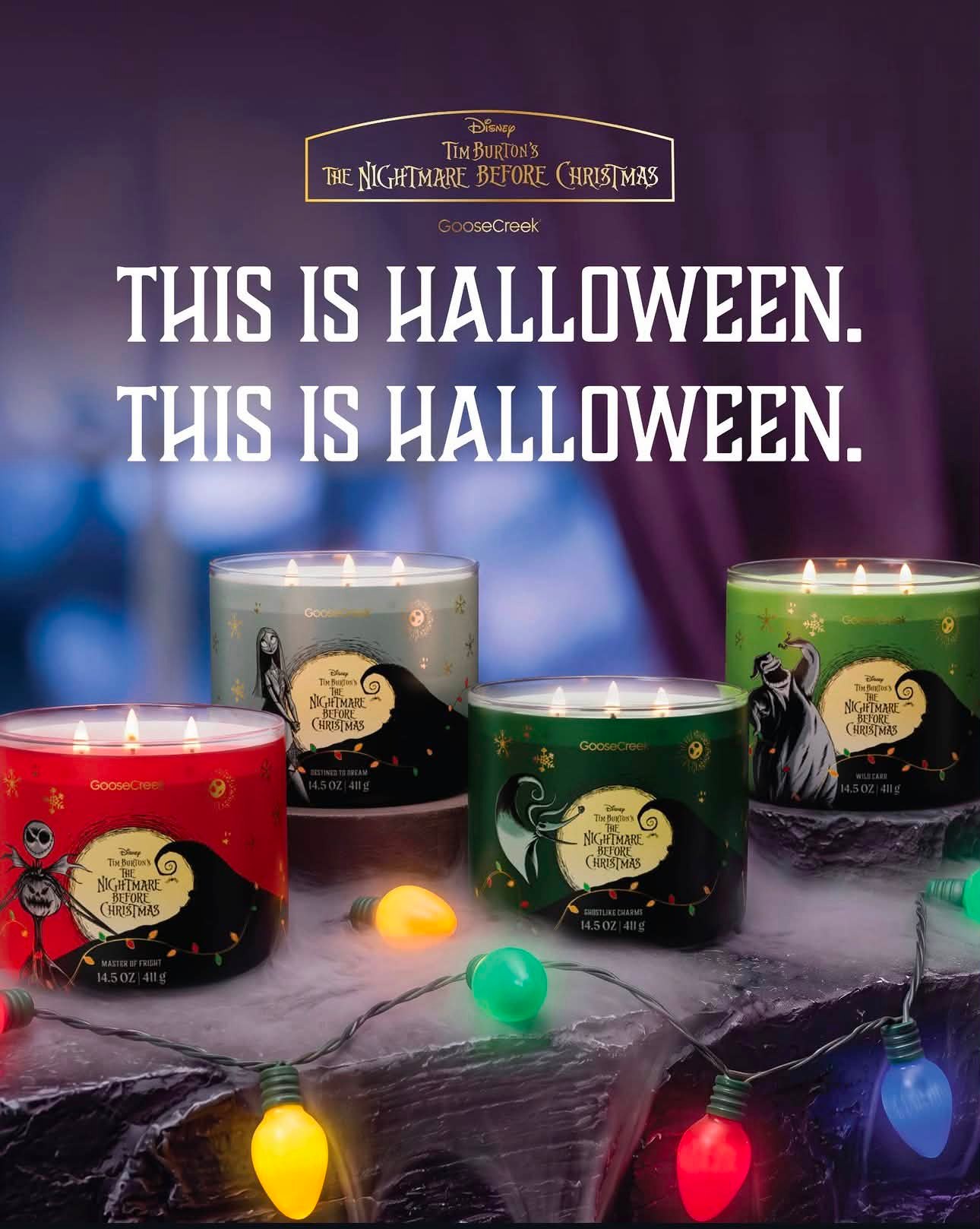 Nightmare Before Christmas candle collections from Goose Creek and