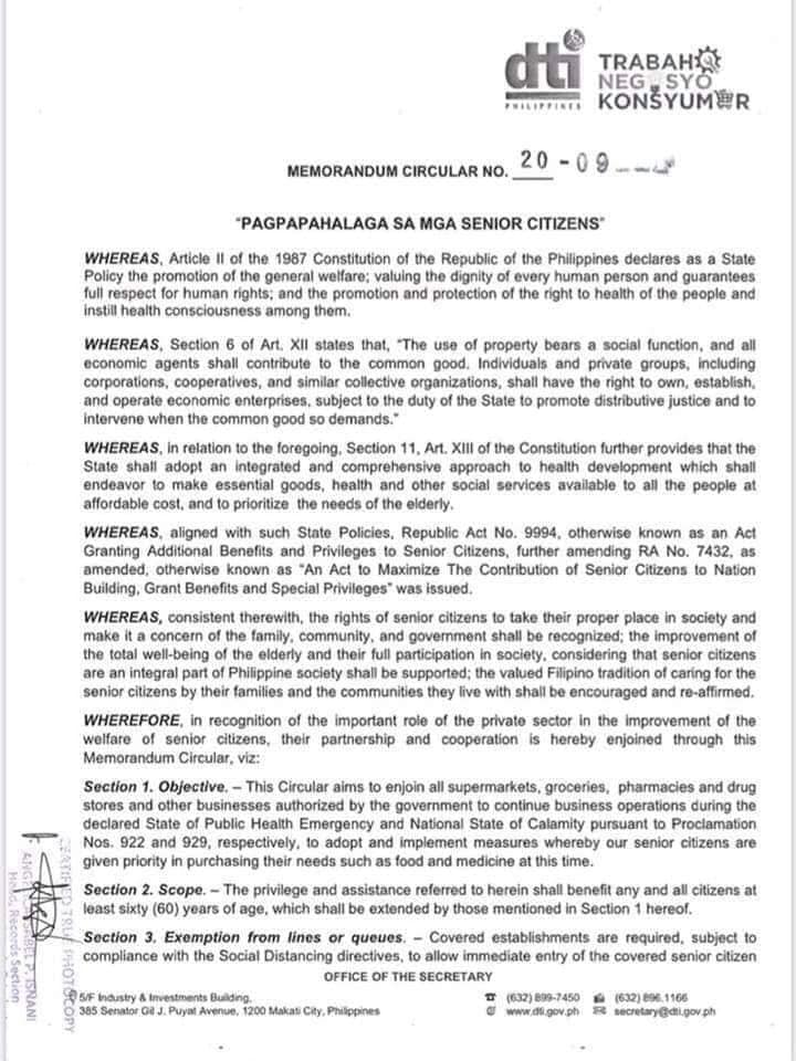 Pampanga PIO - DTI MEMO CIRCULAR l PAGPAPAHALAGA SA MGA... | Facebook