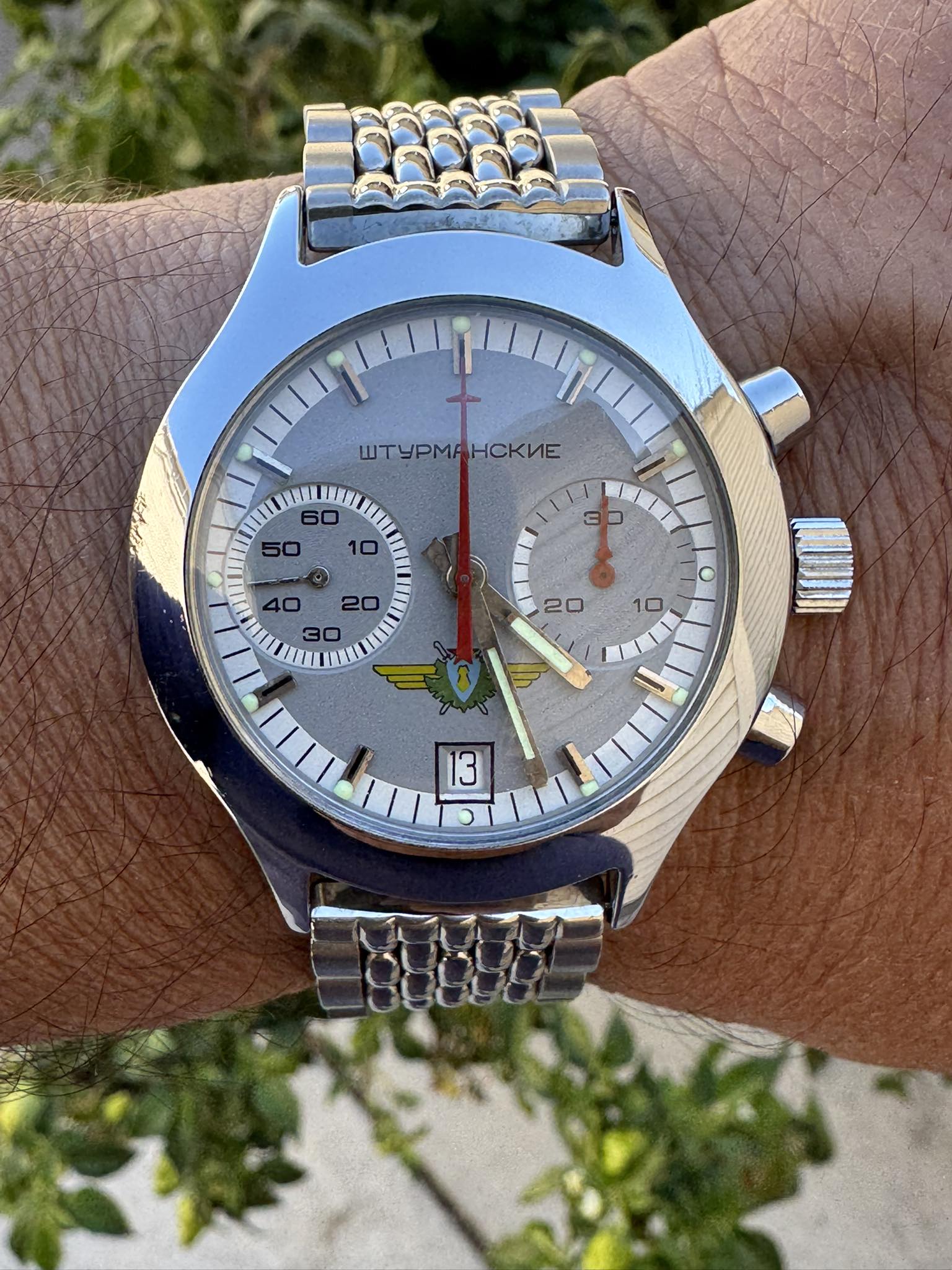 This Poljot chronograph commemorates the 1991 rapprochement