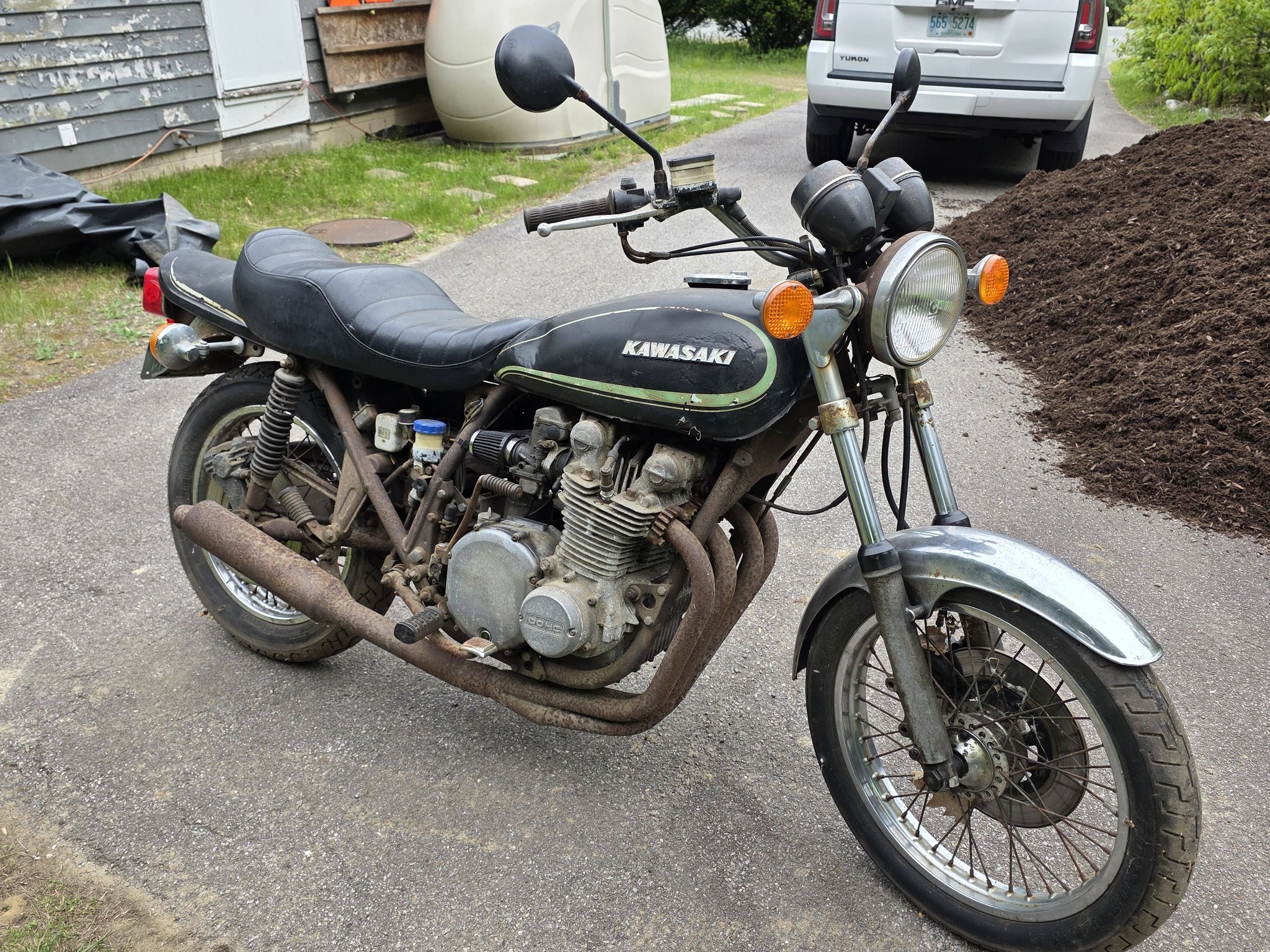 Proof you can win on anything! This Kawasaki KZ went from a pile