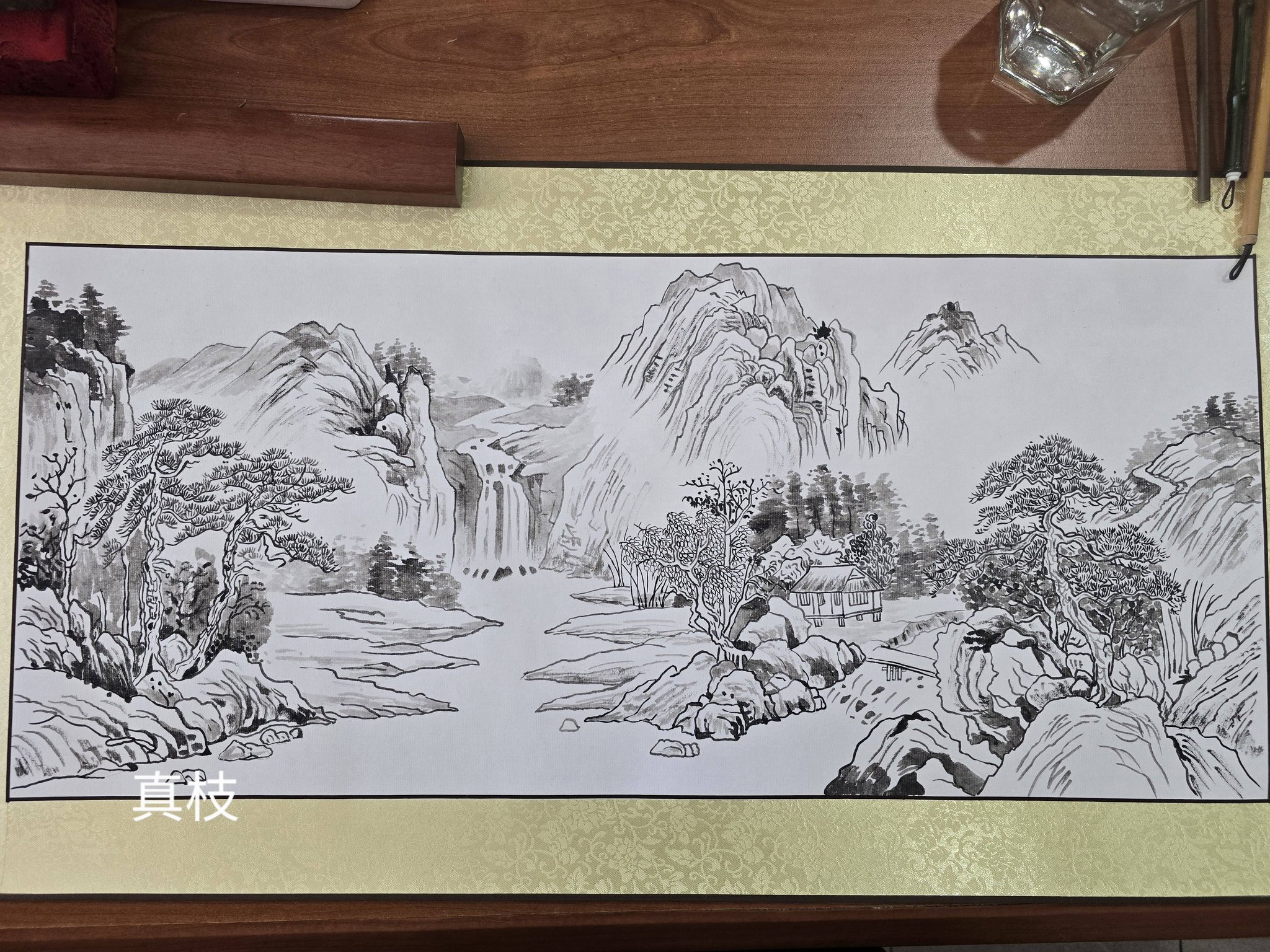 中国山水墨画，第43。 Traditional Chinese ink painting no : 43