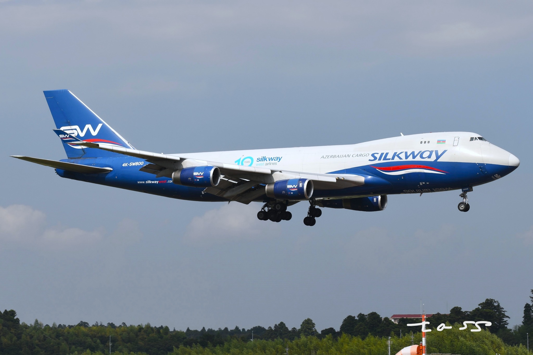 Silkway West Airlines B747-400F 10th anniversary livery