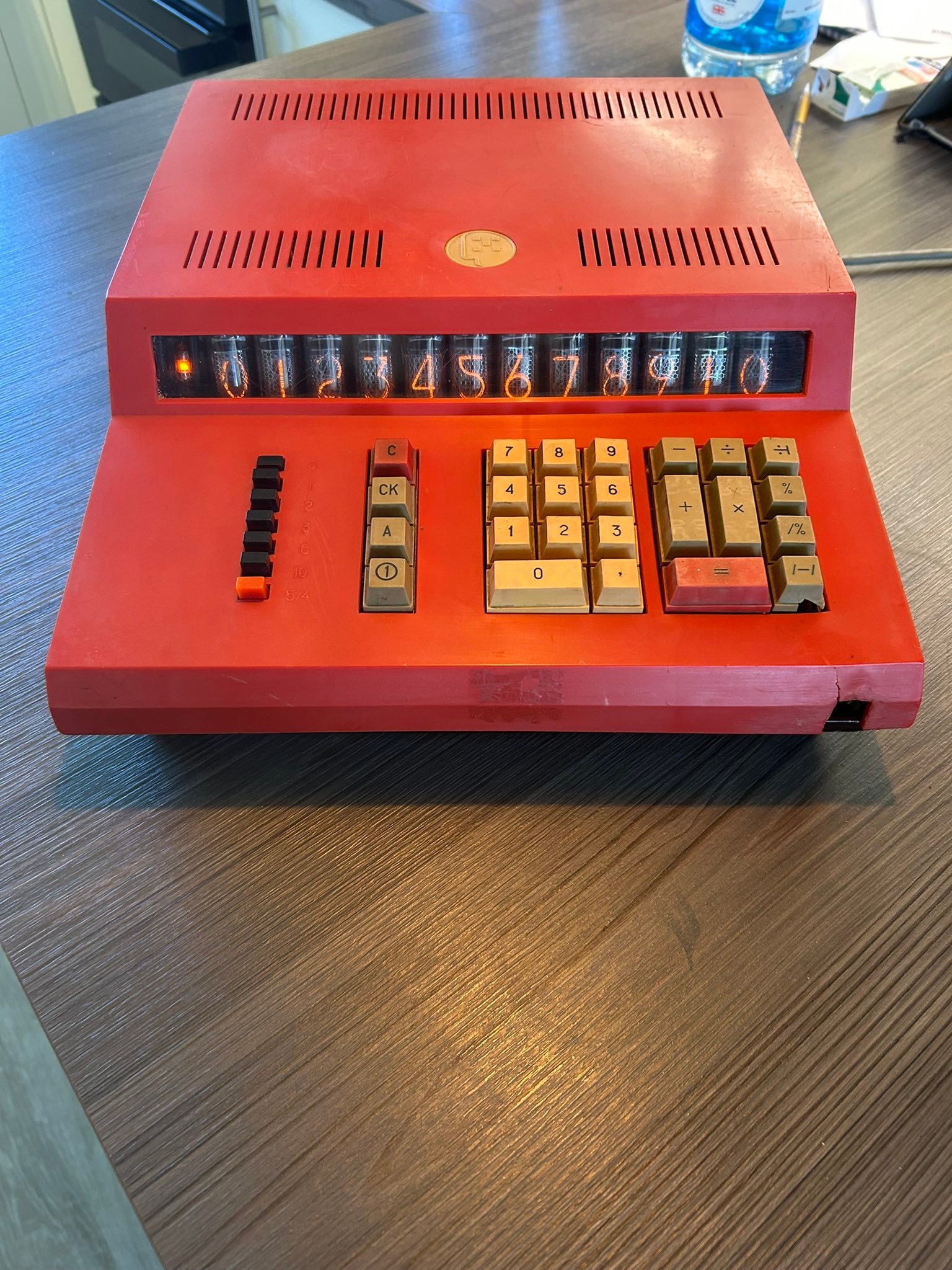 A Casio Nixie tube calculator