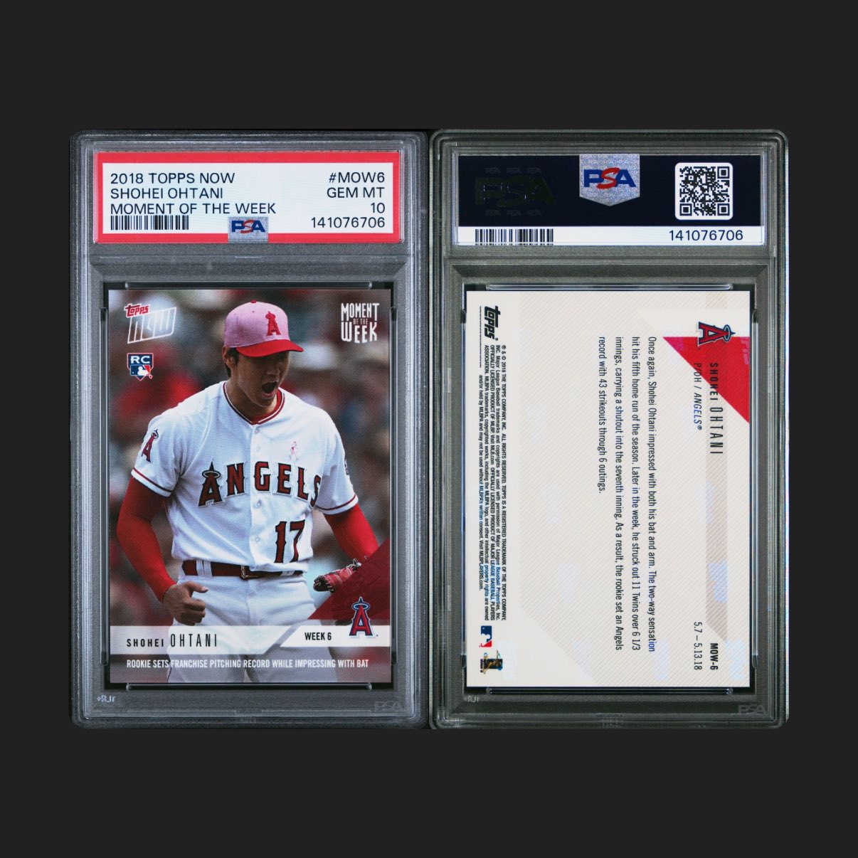 刺激一日競標! 大谷翔平2018 RC PSA 10】