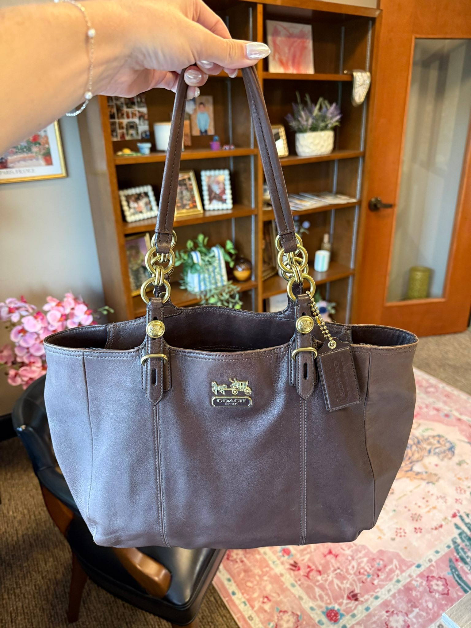 Coach Mia shoulder bag brown leather find