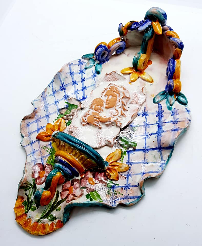 Sole Da Muro In Terracotta Ceramica Handmade Le Ceramiche Del Castello