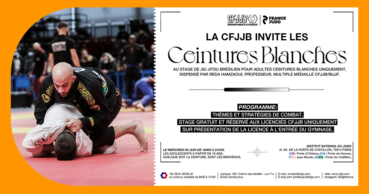 Ceinture Jiu-Jitsu Brésilien Enfants - 4cm Largeur, Polycoton - Couleurs : Blanc, Gris, Jaune, Orange, Vert