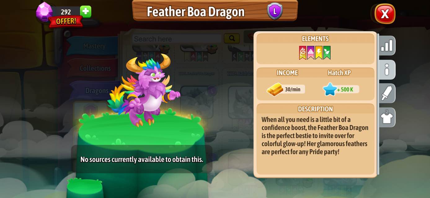 Trades for legendary dragons in Dragon City Corner