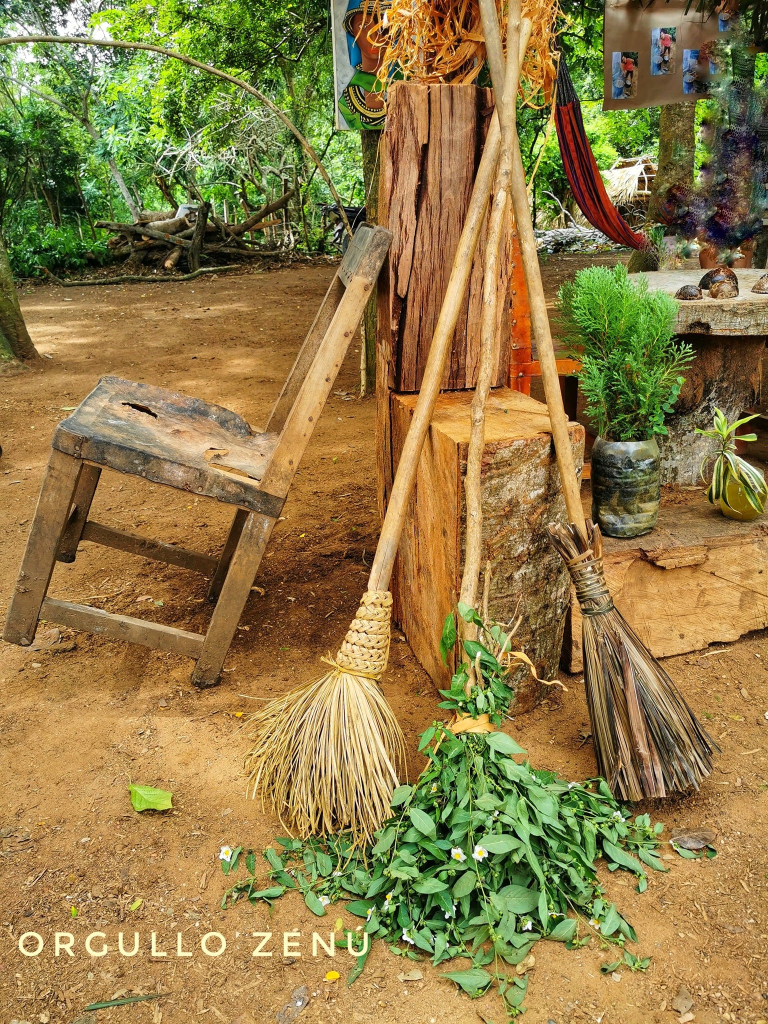 Culturas diferentes representadas a través de escobas