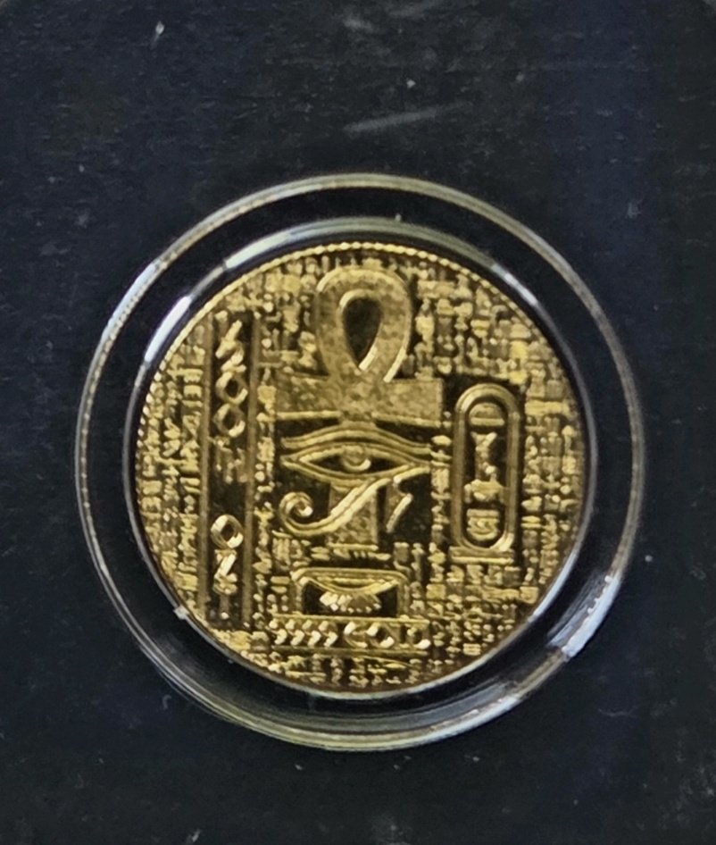 Egyptian King Tut 1/200th Ounce 9999 Fine Gold MS70 NGC Coin Auction