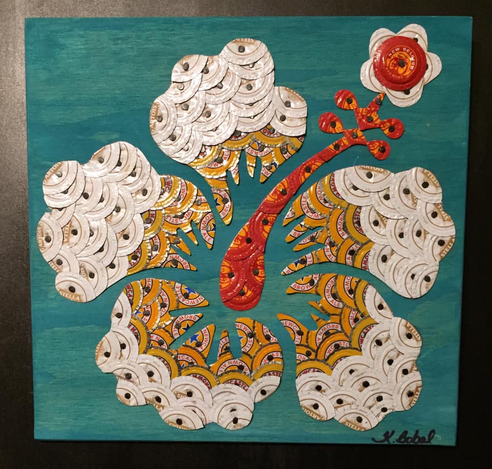 Bottle Cap Art by Kristie