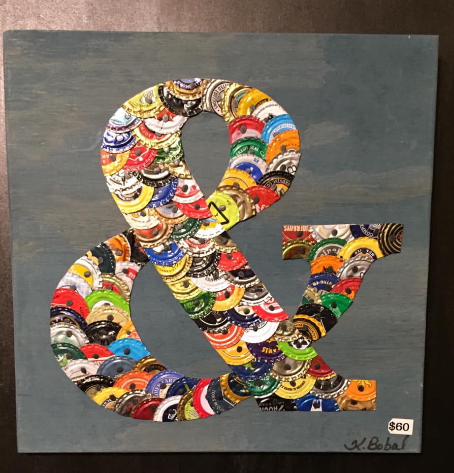 Bottle Cap Art by Kristie